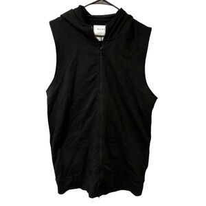 Fearless Men’s Full Zip Sleeveless Hooded Sweatshirt Gym Workout